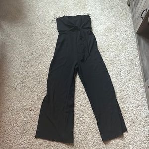 Black sleeveless jumpsuit